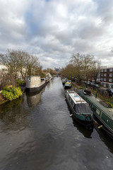 Naklejka premium Little Venice in London, Paddington on a winter day