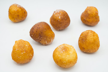 fritters with sugar typical in differents countries