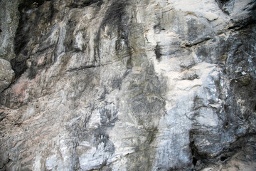 Closeup of mountain wall, stone texture background