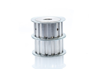 Timing pulley on white background