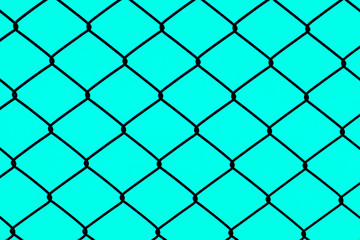 Fototapeta premium net fence with color background