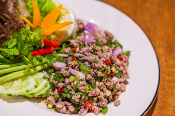 delicious food and drink in the hotel and restaurant in Champasak, Laos