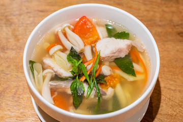 delicious food and drink in the hotel and restaurant in Champasak, Laos