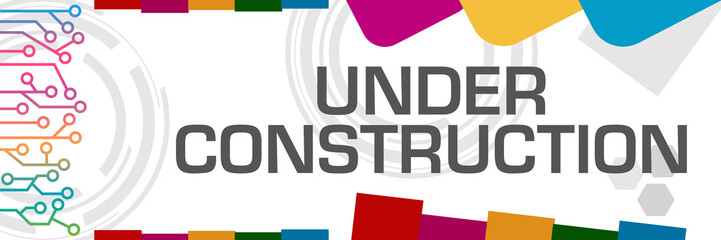 Under Construction Colorful Circuit Left Random Shapes 