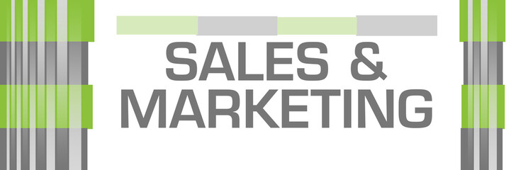 Sales And Marketing Green Grey Bars Both Sides 