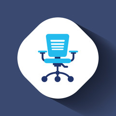 Office chair icon simple illustration