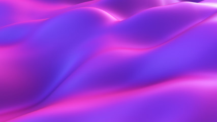Obraz premium Abstract motion background. Blue purple modern fluid noise background. Deformed surface with smooth reflections and shadows. 3d illustration