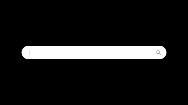 Search Bar Blank Animated Alpha Channel Single Blank Line Text Box For Searching Database Or Web Browser  Fully Transparent Place Your Background Below 