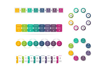 Vector business template for presentation. Business concept with 8 options, parts, steps or processes.