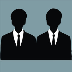 Silhouettes of Gay couple Vector