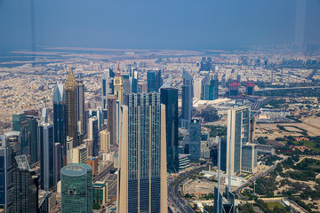 Fototapeta na wymiar Dubai city landscape from the air