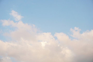 White sky and clouds