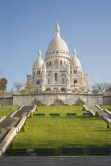 France, Paris, Montmartre, la basilique du sacré coeur.  the basilica of the sacred heart