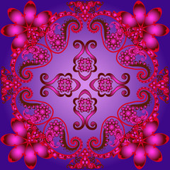  Beautiful seamless pattern for wallpaper on the wall.