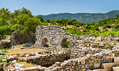 Archaeological site of Kaunos in Turkey