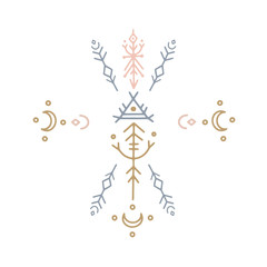 Vector minimalism, geometry, hipster design elements. Vector isolated line icon.