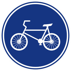 Bicycles Lane Only traffic Road Sign, Vector Illustration, Isolate On White Background Label. EPS10