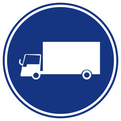 Truck Traffic Road Yellow Signs ,Vector Illustration, Isolate On White Background Label. EPS10
