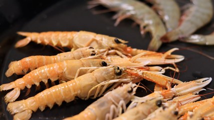 Vegetables and Fish used to cook Paella in the typical Spanish Way. This Spanish speciality can be made with seafood or meat