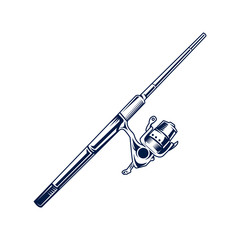 fishing reel equipment on white background