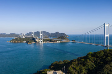 Naklejka premium 来島海峡（しまなみ海道） 空撮