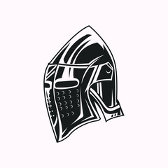 knight helmet vector illustration design isolated on white background