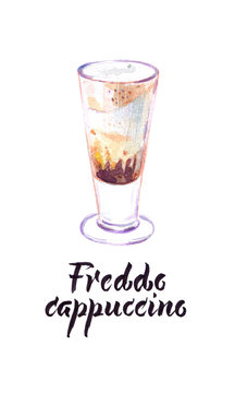 Illustration of cup of Freddo cappuccino