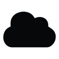 A black and white silhouette of a cloud