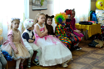 Children with special needs on new year's holiday 