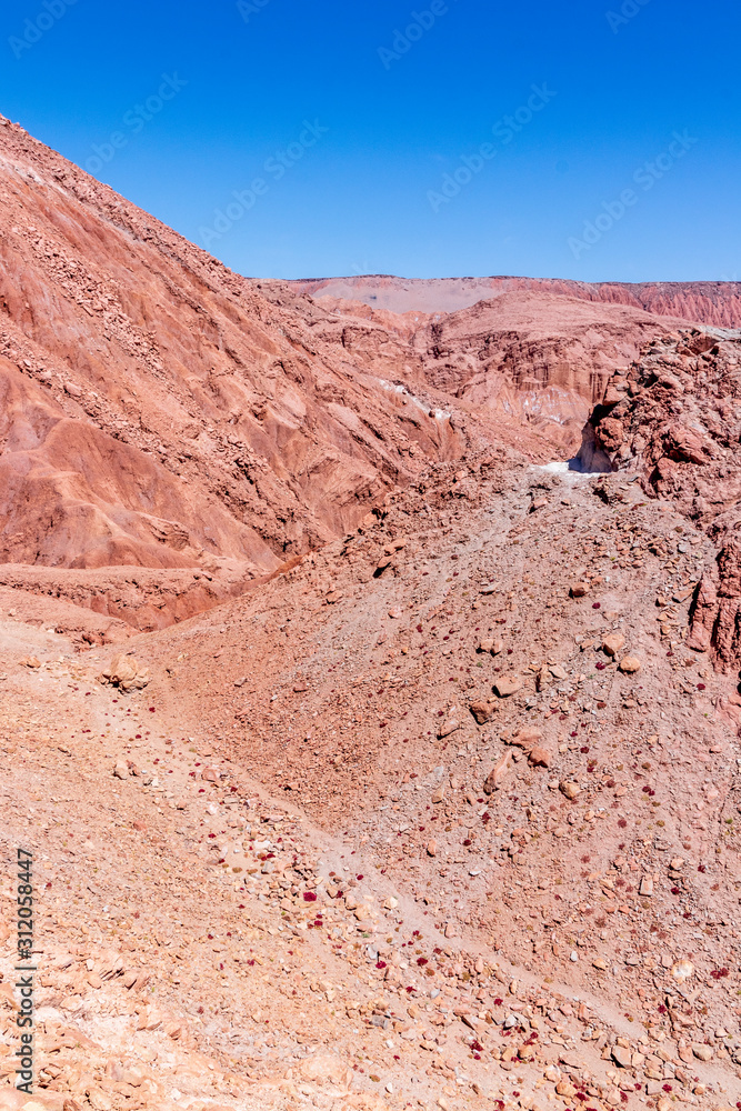 Wall mural landscape at pukara de quitor near san pedro de atacama in chile