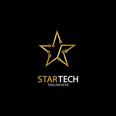 Gold Star Technology logo on black background
