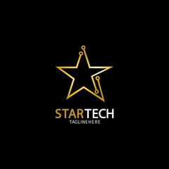 Gold Star Technology logo on black background