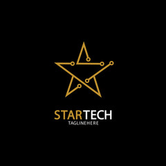 Gold Star Technology logo on black background