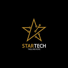 Gold Star Technology logo on black background