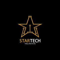 Gold Star Technology logo on black background