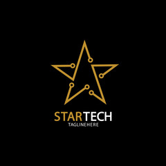 Gold Star Technology logo on black background