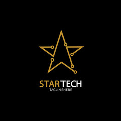 Gold Star Technology logo on black background