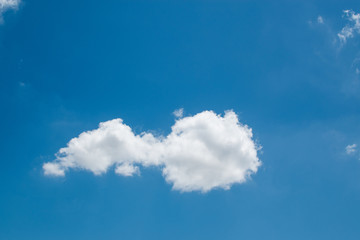 Blue sky background with clouds in cloudy day.