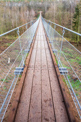 Hängeseilbrücke über dem Bärental, Hohe Schrecke, Thüringen, Deutschland