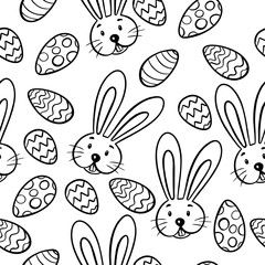  Vector illustration of a rabbits baby pattern