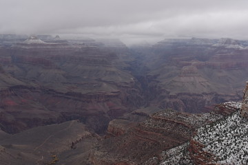 Fototapeta premium Snowy Grand Canyon