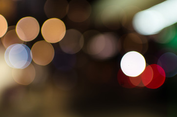 Abstract Bokeh background of defocused glittering lights. Christmas, Party, New Year background pattern concept. banner