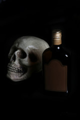 acohol, alco, alcoholic, alcoholism, rum, whiskey,, addict, addiction, unhealthy, health, skull,...