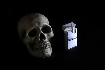 smoke, smoker, cigarette, cigarettes, tobacco, drug, drugs, addict, addiction, health, skull,...