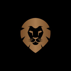 Creative abstract colorful lion head logo vector