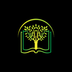 Tree Book tech company logo design