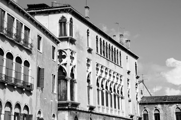 Obraz premium Venice, Italy. Vintage toned black and white style.