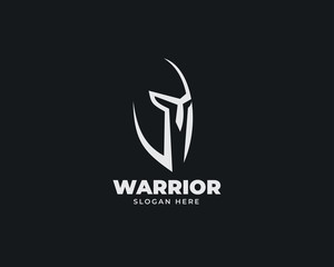 warrior sparta logo vector template. strong knight symbol