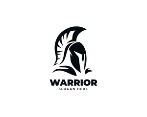  warrior sparta logo vector template. strong knight symbol