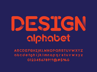 Vector of modern abstract alphabet design